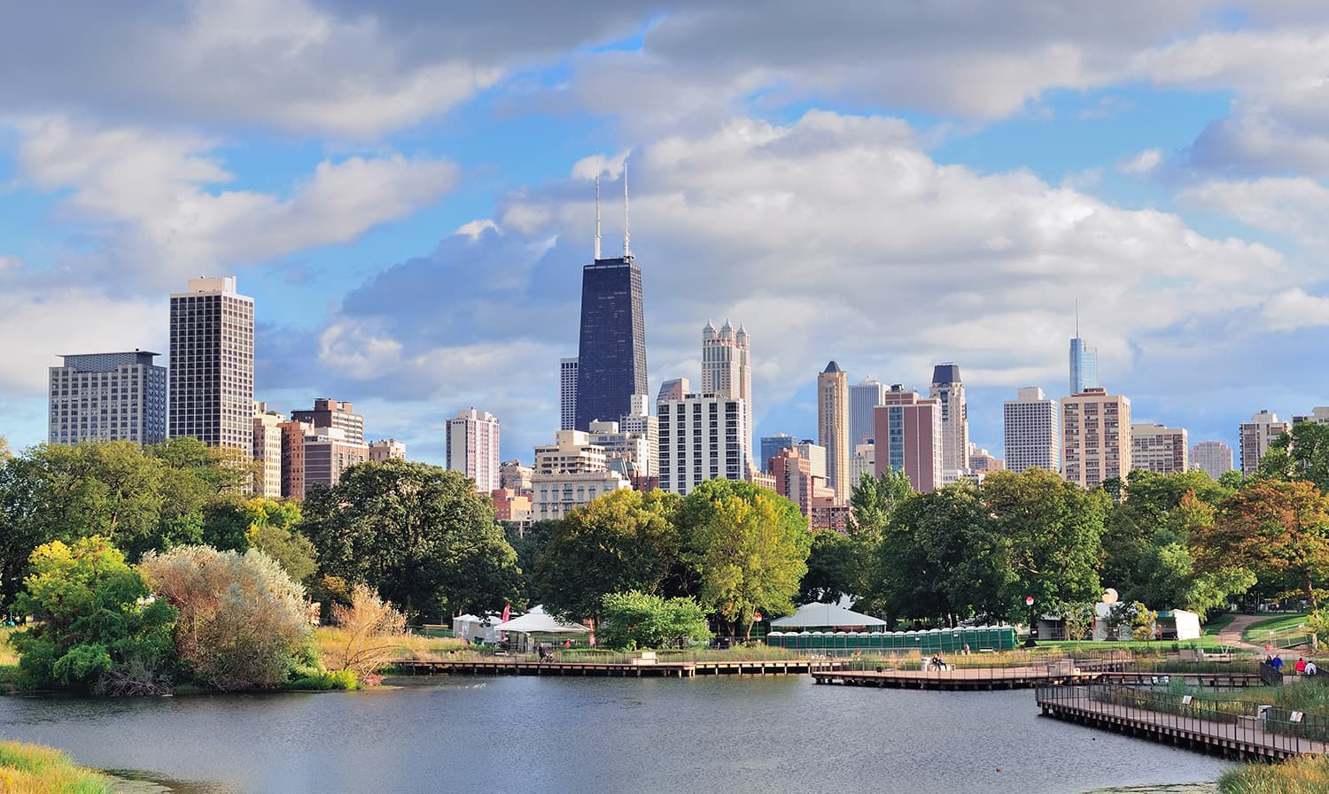 City skyline viewed from the waterfront